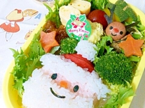 簡単キャラ弁☆クリスマス　サンタのお弁当♪